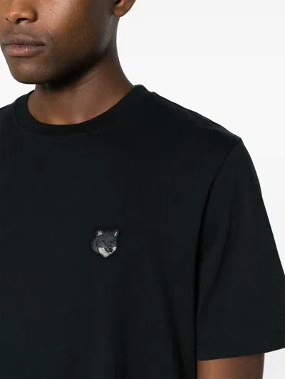 Shop Maison Kitsuné Maison Kitsune' Bold Fox Head Cotton T Shirt In Black