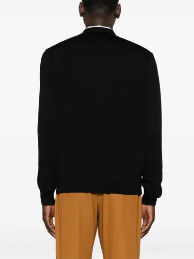 Shop Maison Kitsuné Maison Kitsune' Bold Fox Head Cardigan In Black