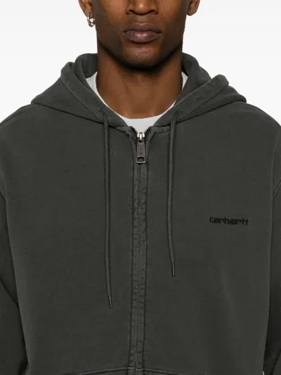 Shop Carhartt Wip Pre Logo Cotton Hoodie In Black