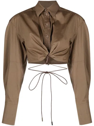 Jacquemus Resort La Chemise Plidao In Brown