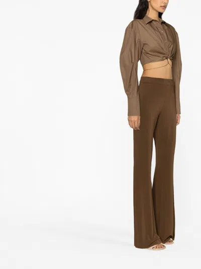 Jacquemus Resort La Chemise Plidao In Brown