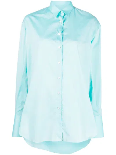 Shop Finamore 1925 Napoli Cotton Shirt In Green