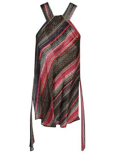 Seafarer Asymmetrical Printed Shirt In Multicolour