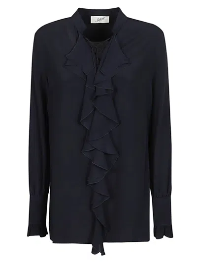 Seafarer Milly Ruched Shirt In Black