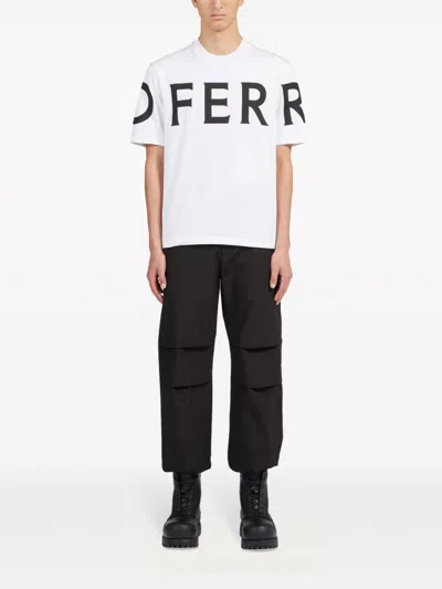 Ferragamo White Oversize Cotton T-shirt In White