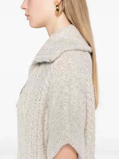 Shop Brunello Cucinelli Wool Zipped Cardigan In White