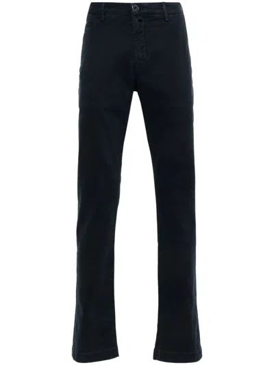 Jacob Cohen Straight-leg Twill Trousers In Blue