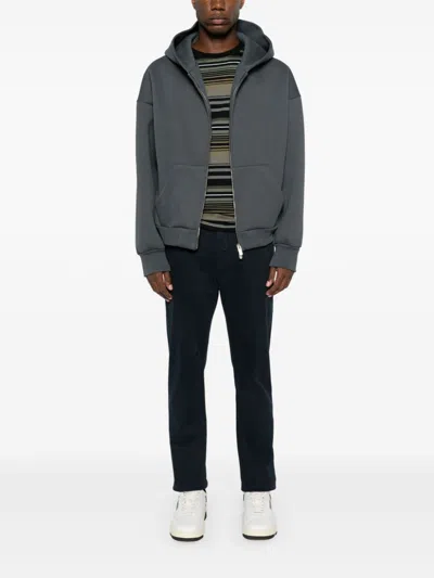 Jacob Cohen Straight-leg Twill Trousers In Blue