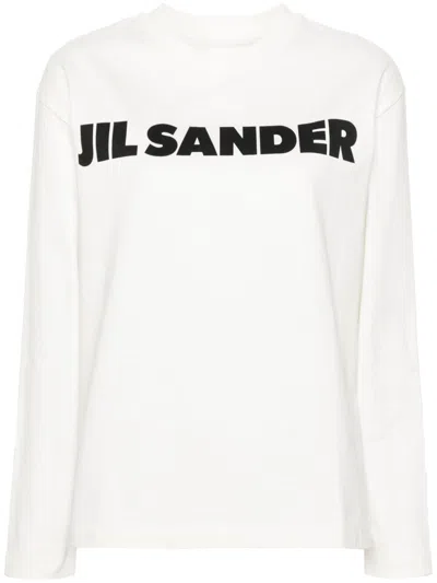 Shop Jil Sander Logo Cotton T Shirt In White