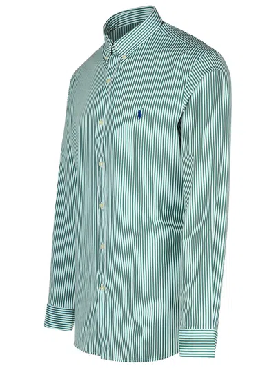 Shop Polo Ralph Lauren Green Cotton Shirt