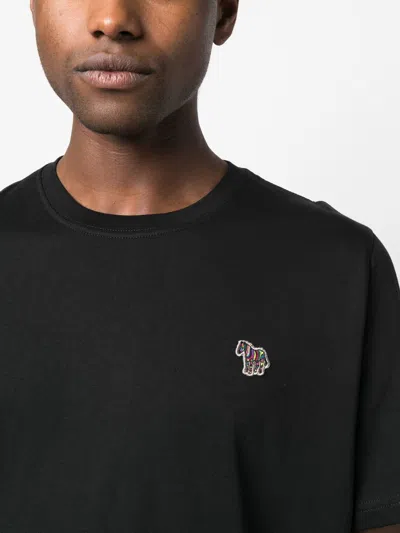 Ps By Paul Smith Ps Paul Smith "zebra" T-shirt In Black