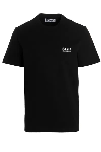 Golden Goose Black Star T-shirt In White/black
