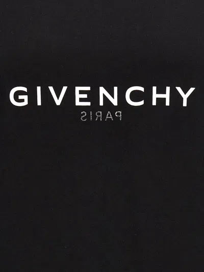 Givenchy Cotton Reverse Slim Fit T-shirt With Signature Print In Black