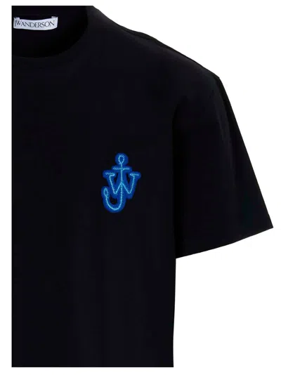 Jw Anderson Anchor-patch Short-sleeve T-shirt In Black