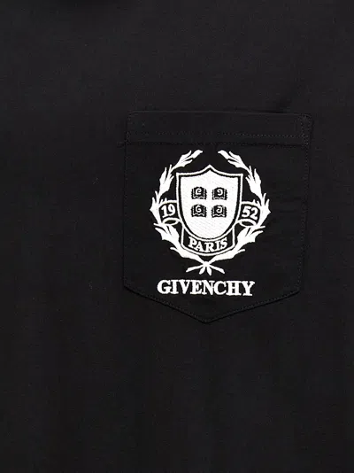 Shop Givenchy Logo Embroidery T Shirt In Black