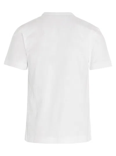 Comme Des Garçons Play Mens Comme Des Garcons Play Overlap-heart Print Cotton-jersey T-shirt In White