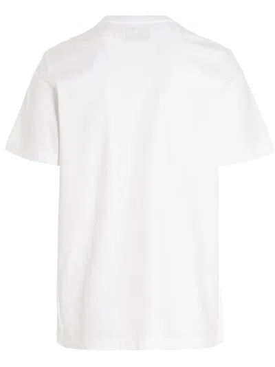 Golden Goose White T-shirt With Round Neck And One Star Logo Print On The Front In Cotton Man
