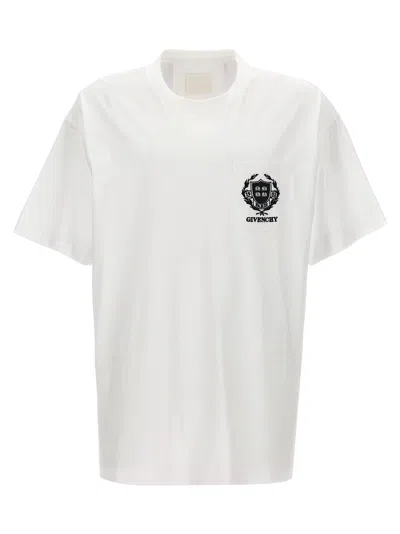 Shop Givenchy Logo Embroidery T Shirt In White