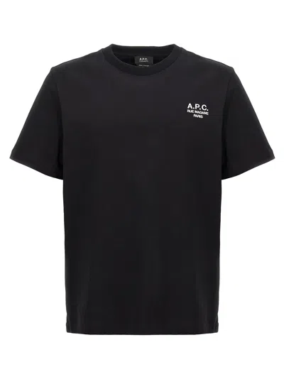 Apc A.p.c. Raymond T Shirt With Embroidered Logo In Black