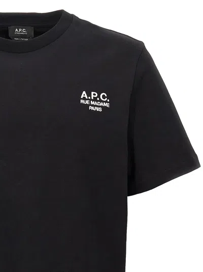 Apc A.p.c. Raymond T Shirt With Embroidered Logo In Black