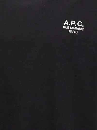 Apc A.p.c. Raymond T Shirt With Embroidered Logo In Black