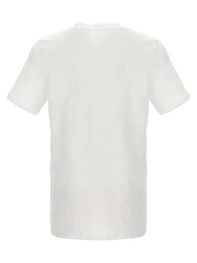 Isabel Marant Marant Karman T Shirt With Flocked Logo In White/black