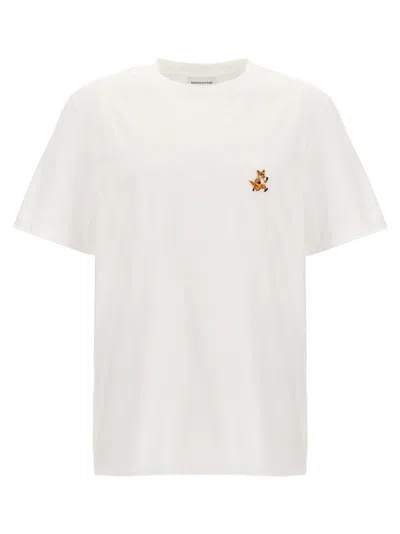 Shop Maison Kitsuné Maison Kitsune 'speedy Fox Patch' T Shirt In White