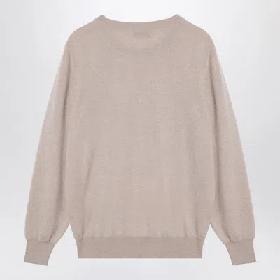 Brunello Cucinelli Cashmere Crew Neck Sweater With Contrasting Edge
