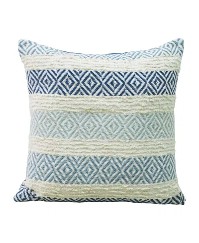 Vibhsa Linden Street Handwoven Dobby Weave Textured Stripe Decorative Pillow, 20"x20"