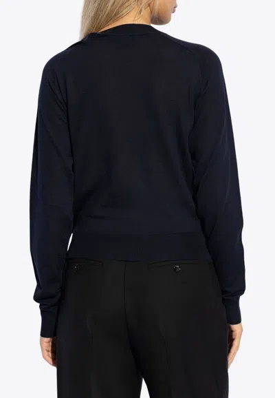 Ami Alexandre Mattiussi Ami Paris De Coeur Jumper In Midnight Blue
