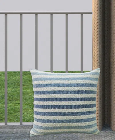 Vibhsa Linden Street 100% Cotton Ombre Textured Stripe Decorative Pillow, 20"x20"