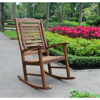 International Caravan Acacia Trinidad Porch Rocker