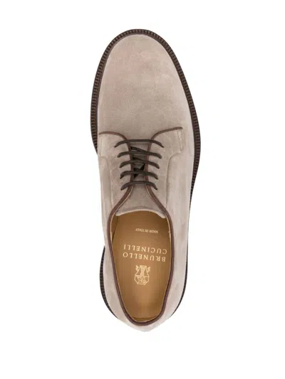 Shop Brunello Cucinelli Laced Shoes In Beige