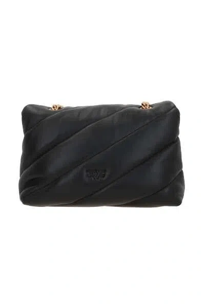 Shop Pinko Bags In Black+antique Gold