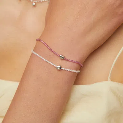 Astrid &amp; Miyu Heart Click Charm In 9k White Gold