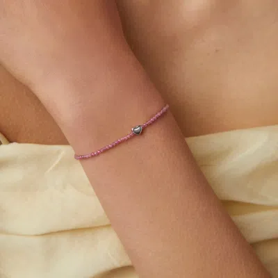 Astrid &amp; Miyu Heart Click Charm In 9k White Gold
