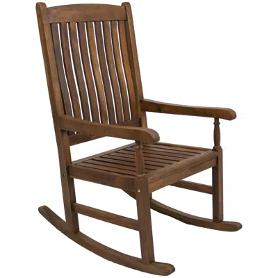 International Caravan Outdoor Wood Porch Rocker