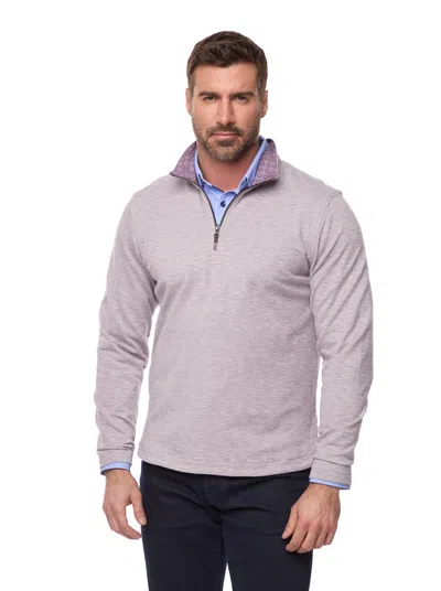 Shop Robert Graham Remo Long Sleeve 1/4 Zip Shirt In Purple