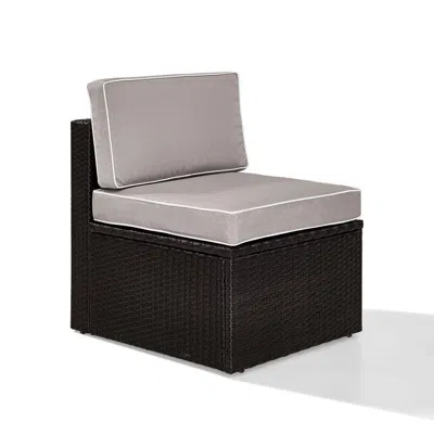 Crosley Furniture Palm Harbor Outdoor Wicker Center Chair Gray/brown