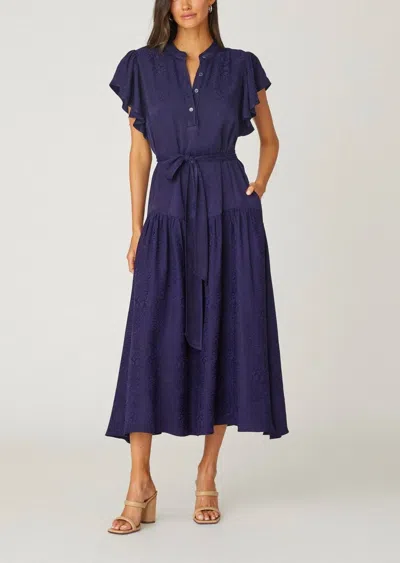 Shoshanna Lucia Dress In Navy In Blue