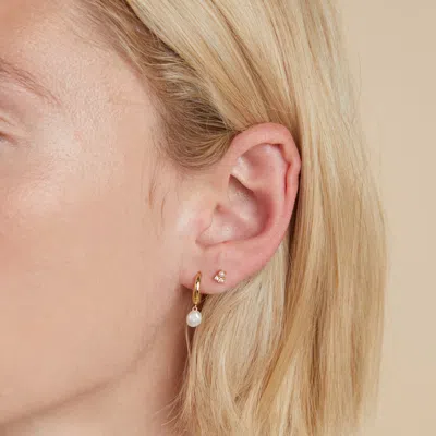 Astrid &amp; Miyu Pearl &amp; Crystal Stud Earring