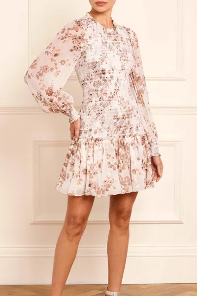 Needle & Thread Vintage Rose Ellis Chiffon Micro Mini Dress In Multi
