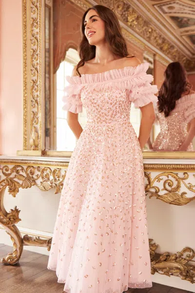 Needle & Thread Ruffle-detailing Dress In Pink