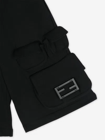 Fendi Boys Ff Cargo Shorts In Black