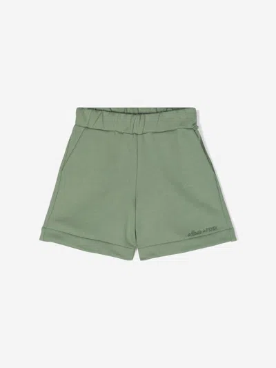 Fendi Shorts In Felpa In Green