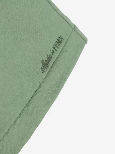 Fendi Shorts In Felpa In Green