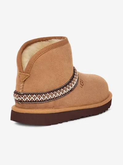 Ugg Kids Classic Mini Crescent Boots In Brown
