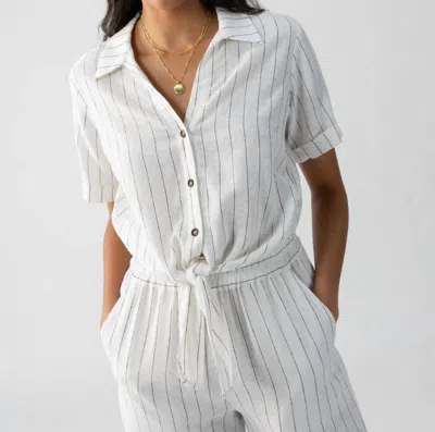 Sanctuary Ocean Tie Front Shirt In Multi