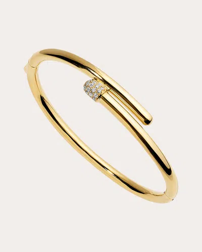 Elior Women's Diamond Pill Thin Bypass Extrusion Cuff In Gold