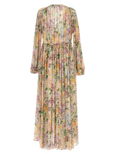 Shop Zimmermann Dress In Multiwatercolourfloral